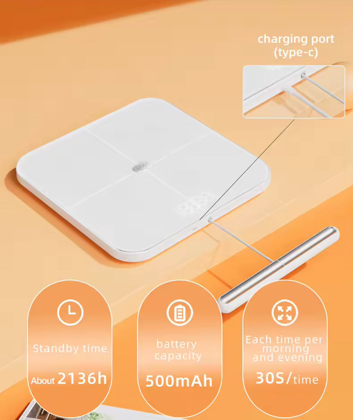 Nyhed Kropsscanner vægt 2.0 - Wifi og genopladelig - forudbestilling leveres slut juli - start august