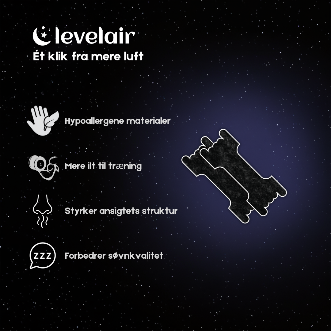 Levelair Næsestrips - Oplev bedre søvn & fri vejrtrækning